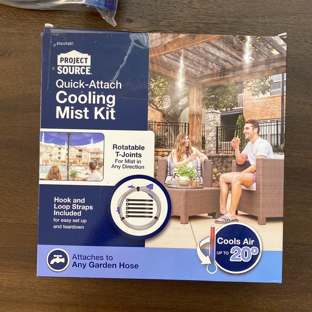 NEW OPEN BOX Quick-Attach Cooling Mist Kit : Attaches to Any Garden Hose
